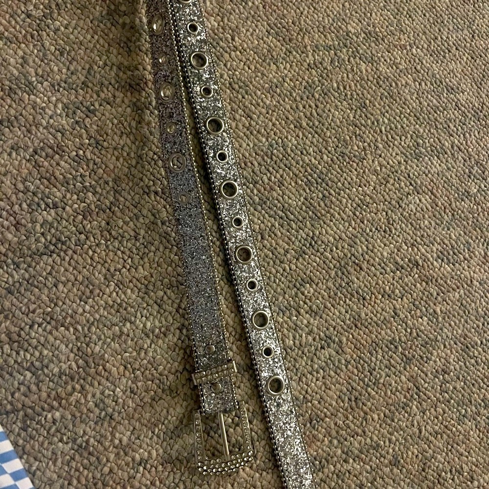 Amazon Essentials Black and Silver Belt